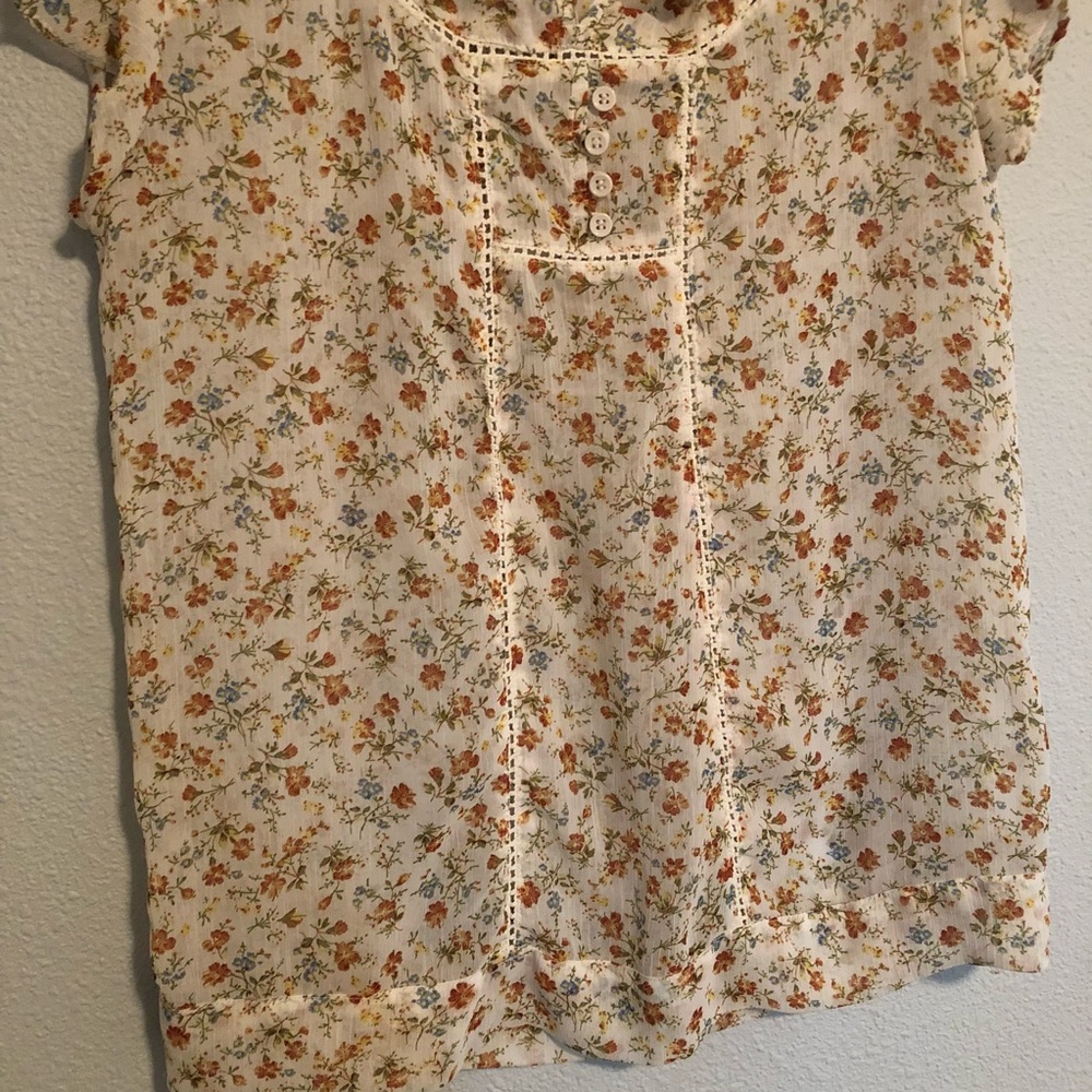 floral chiffon top - Picture 6 of 8